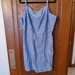 Blue and White Polka Dot Dress